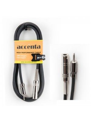 ACC758  CABLE PARA AUDIO DE JACK 1/4 FEMALE MONO -  3.5MM STEREO PLUG [EXTRA LONG]     6 FT. / 1.8 M