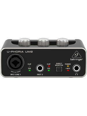 UM2  U-PHORIA   AUDIOPHILE 2x2 USB INTERFAZ DE AUDIO CON PREAMPS XENYX   BEHRINGER