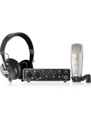 U-PHORIA STUDIO PRO  SET DE INTERFAZ [UMC202HD], MICROFONO [C-1] Y AUDIFONOS [HPS5000]   BEHRINGER