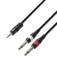K3YWPP0300  CABLE PARA AUDIO DE MINI PLUG STEREO - 2 x 1/4" 3M   ADAM HALL